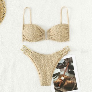 Bikini nâu trà phối khoen mẫu mới
