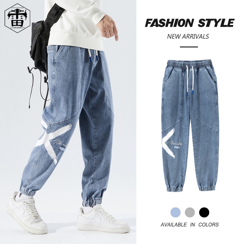 Quần dài Jogger Jean big size XXXFashion 80kg đến 150kg với hoa văn chữ X độc đáo dễ phối đồ với phong cách trẻ trung