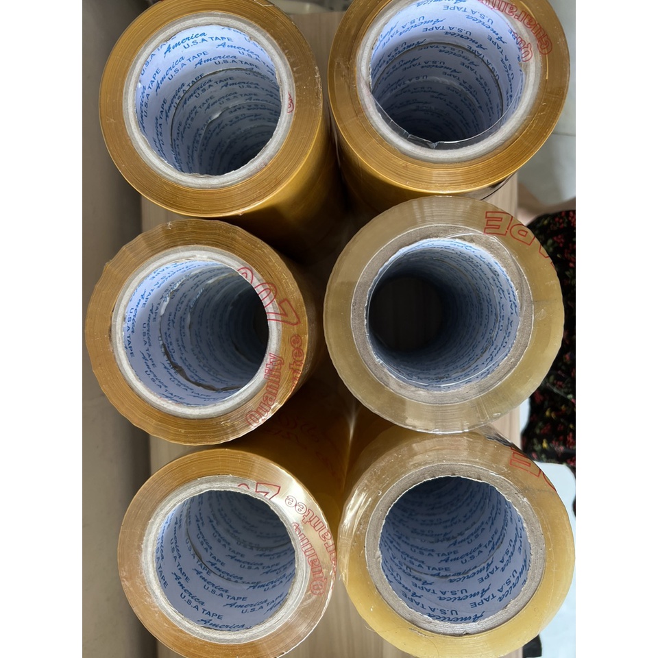 BĂNG KEO TRONG, ĐỤC 200 YARD, NẶNG 1,6KG, GỒM 6 CUỘN