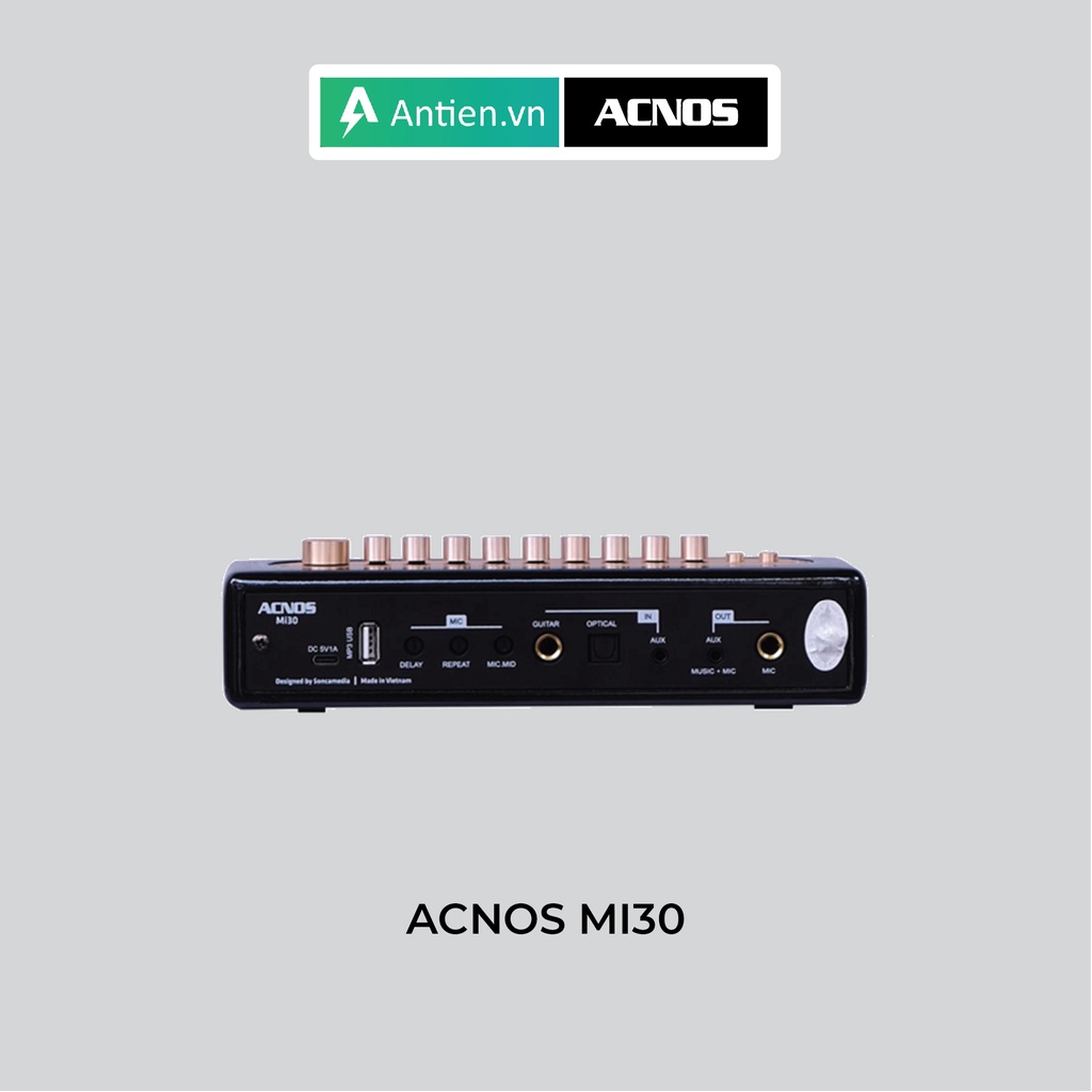 Mic karaoke vang số chỉnh cơ kèm mic Acnos MI30S - Hàng chính hãng