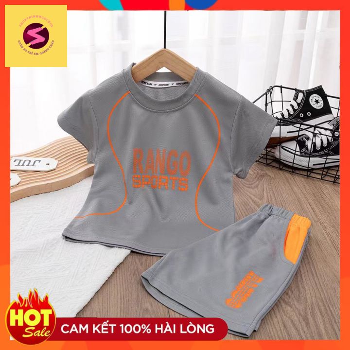 Bộ thể thao thông hơi quảng châu có túi quần bé trai bé gái siêu thoáng mát từ 9 tới 45kg