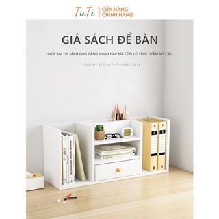 Kệ sách để bàn có ngăn kéo kết hợp giá kẹp hồ sơ gp258