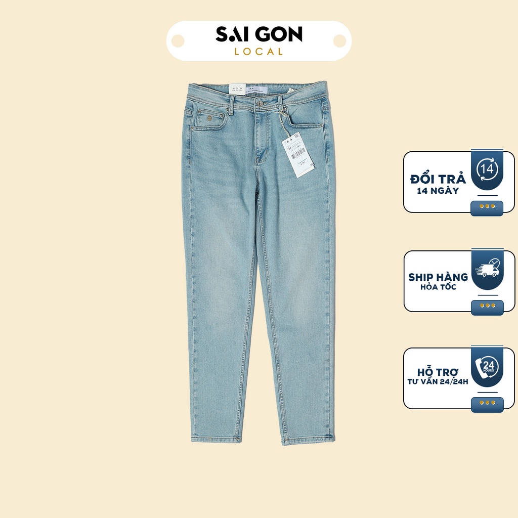 Quần Jeans Nam Ống Suông SÀI GÒN LOCAL Jean Cao Cấp Đứng Form Phong Cách Nam Tính Mạnh Mẽ Q2G