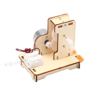  Đồ chơi trẻ em S23 thông minh sáng tạo STEM  STEAM  mô hình lắp ráp máy phát điện bằng gỗ quay tay 