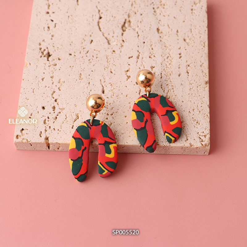 Bông tai nữ chuôi bạc 925 Eleanor Accessories dáng chữ U phụ kiện trang sức 5520