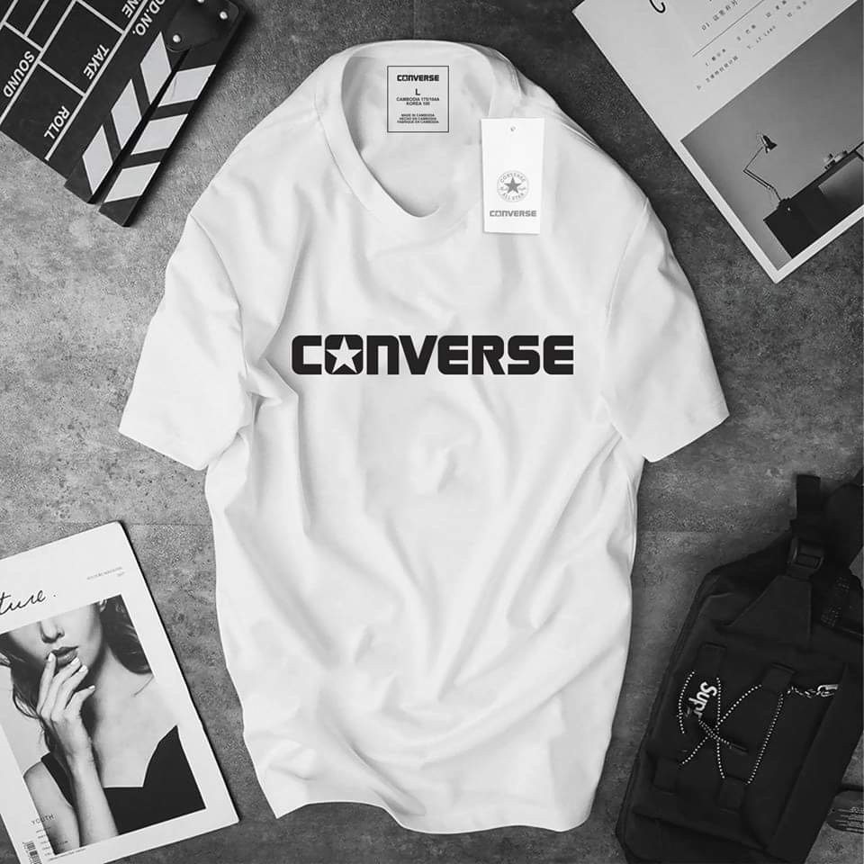 O phông nam nữ converse from rộng nhimstore999, áo thun unisex vải cotton mịn phong cách ulzzang