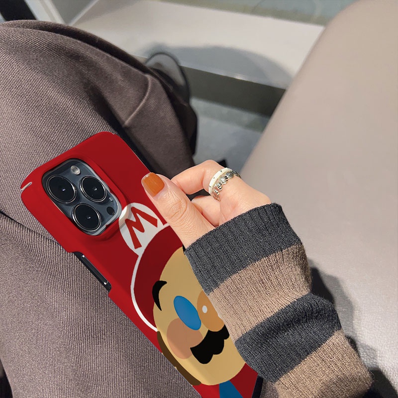 Ốp Điện Thoại Cứng Họa Tiết Hoạt Hình Mario Dễ Thương Cho iphone 14promax 11 13 12 7Plus 8 X XS Max