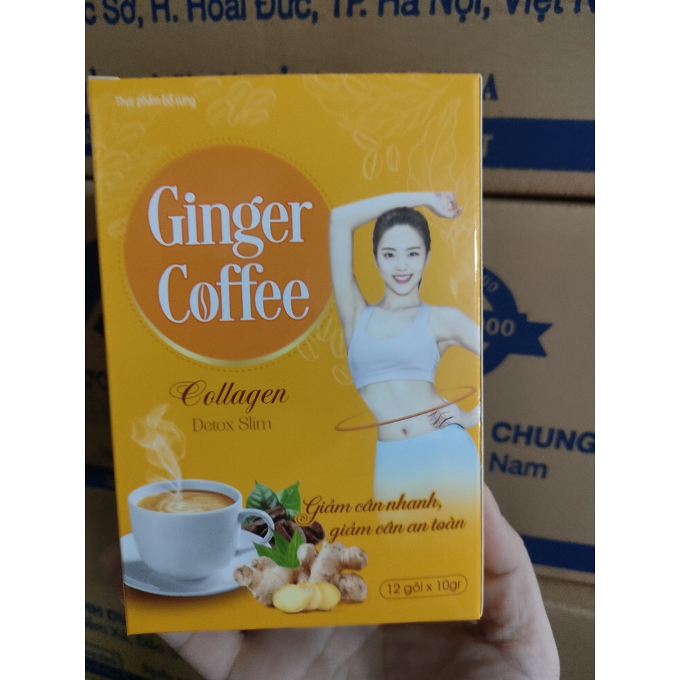 Cà Phê Gừng Collagen Ginger Coffee Hộp 12 Gói