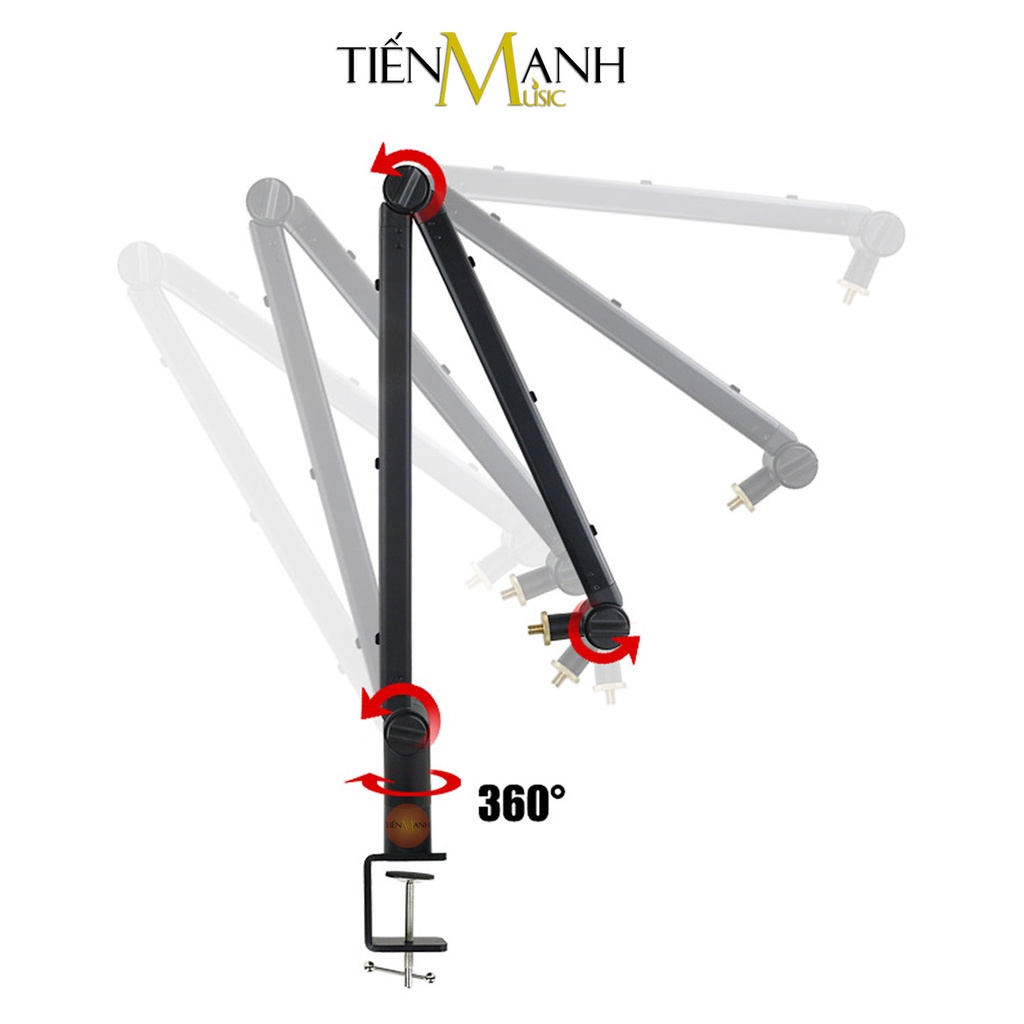 Giá Treo Micro Kẹp Bàn Boom Arm Dr.Mic 2A (Chuyên Nghiệp) - Chân Đỡ Đế Mic Stand Microphone Thu Âm LiveStream