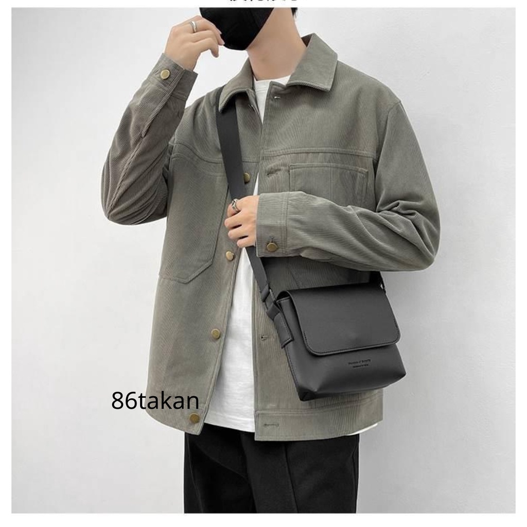 Túi messenger nam đeo chéo da pu cao cấp chống nước ngăn chứa lớn thời trang unisex trẻ trung năng động TK18