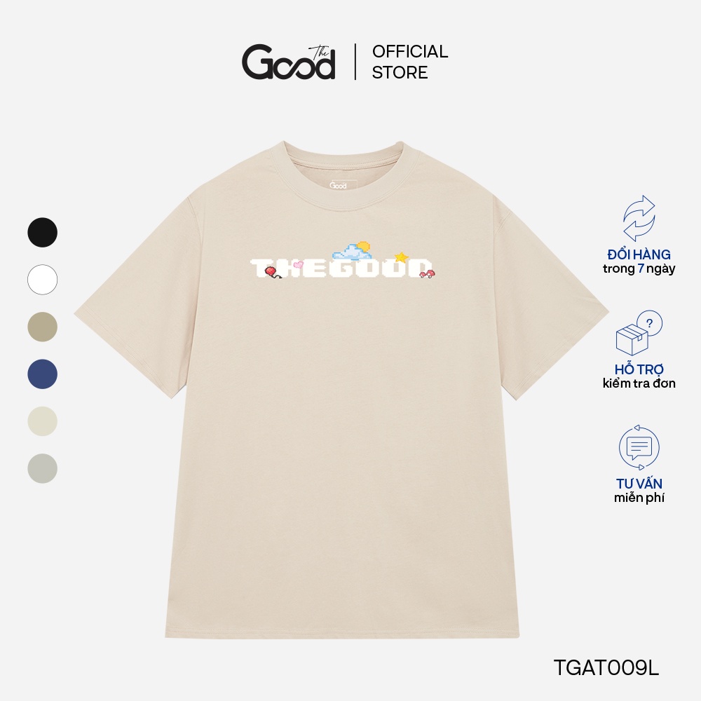 Áo Phông THE GOOD Trơn Basic, Áo Thun 15 Màu Pastel Pixel Form Oversize Chất Cotton Co Giãn