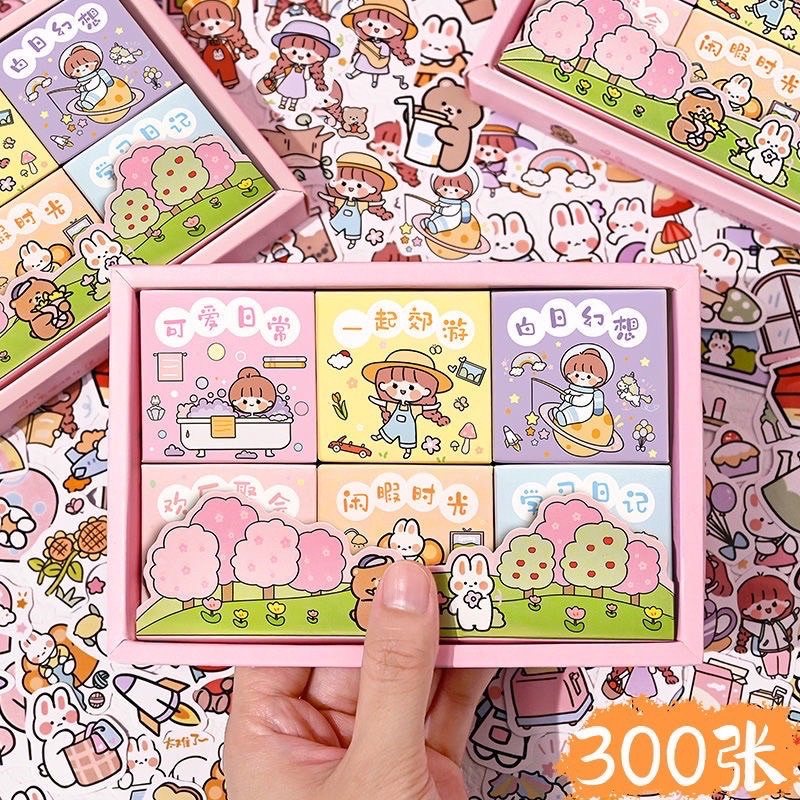 Hộp nhỏ 50 Sticker dễ thương
