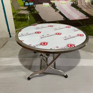 Bàn tròn inox (96x96x55) xếp gọn cao cấp Thảo điều