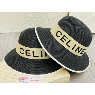 Mũ cói nói nơ CELLU vành cụp 30cm [hàng loại 1]
