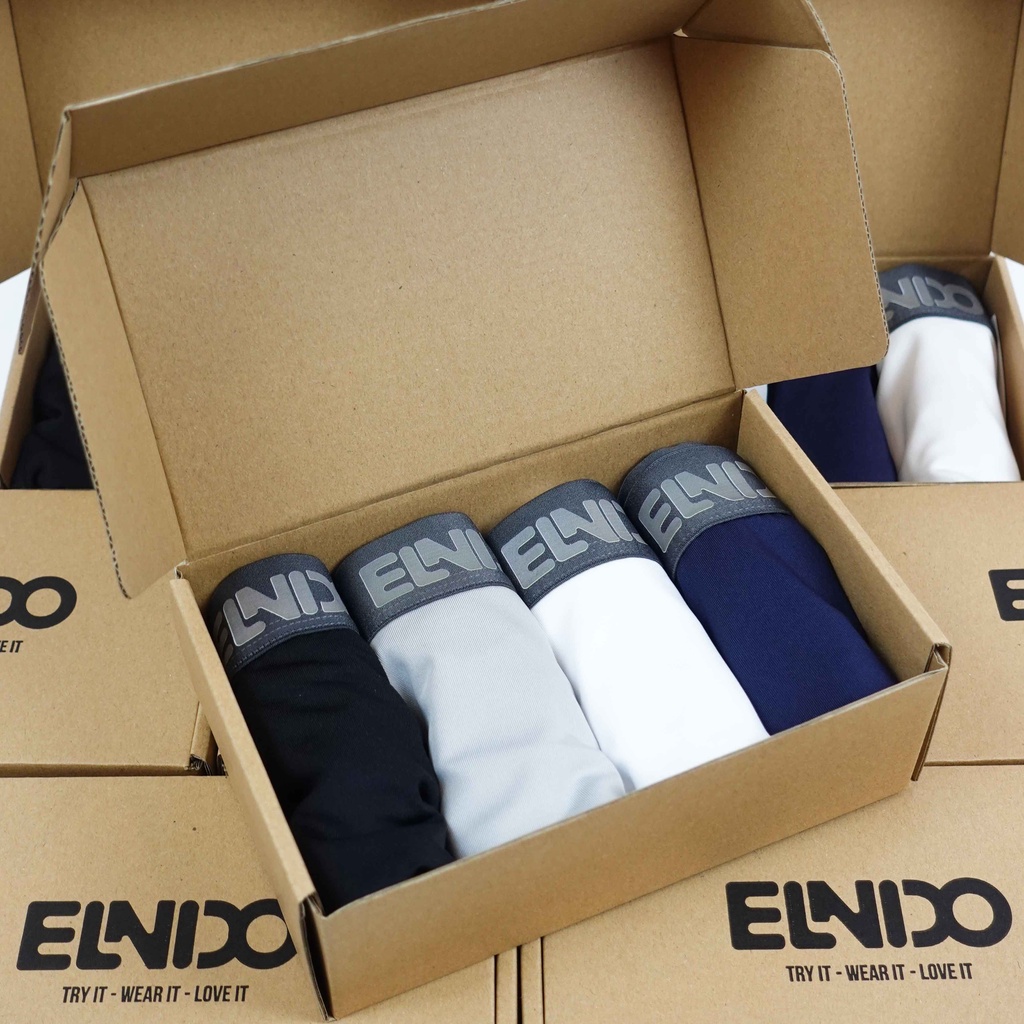 Combo 4 quần sịp đùi ELNIDO chất liệu cao cấp thoáng mát, vải thun lạnh EDS-01 