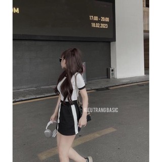 bán sỉ KBKN Sét áo pull tăm chân váy đen
