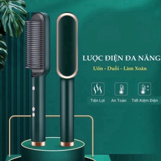 Lược điện chải tóc tạo kiểu 3in1 đa năng kiêm máy uốn, duỗi, ép tóc tạo kiểu . VB2005