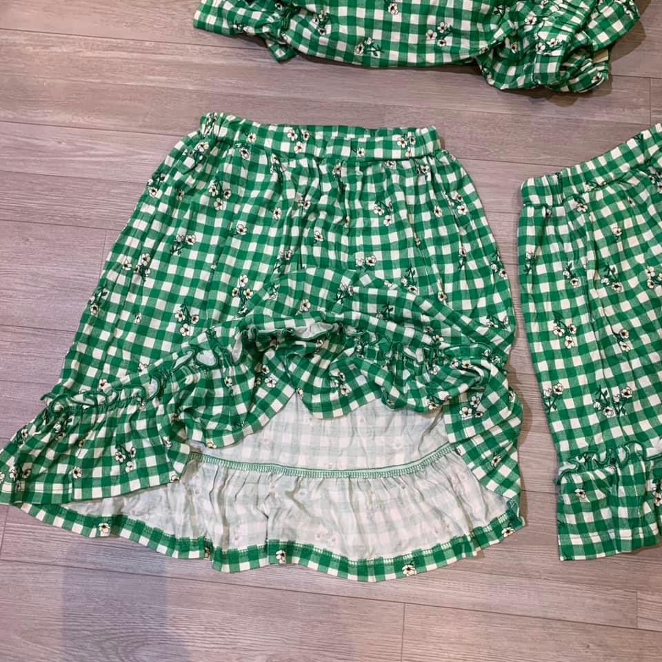 T&DShop Chân Váy Xếp Tầng Không Kèm Chíp Bé Gái, Hàng Việt Nam Xuất Khẩu.