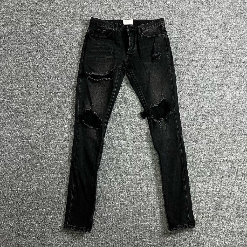 ™[STREETWEAR HANOI] - Quần jeans FOG 5TH cao cấp full tag túi, quần bò FOG zip rách