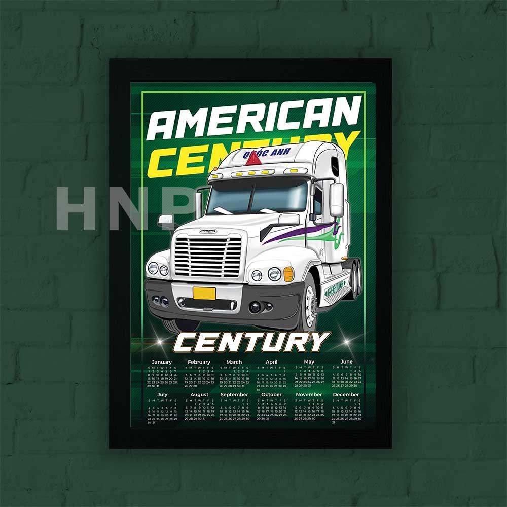 Poster Đầu Kéo Mỹ, Freightliner Cascadia