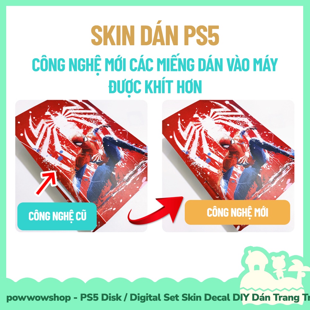 [Sẵn VN - Hỏa Tốc] PS5 Disk/Digital Set Skin Decal DIY Dán Trang Trí Dành Cho Máy Game &amp; Tay Cầm Console Playstation 5