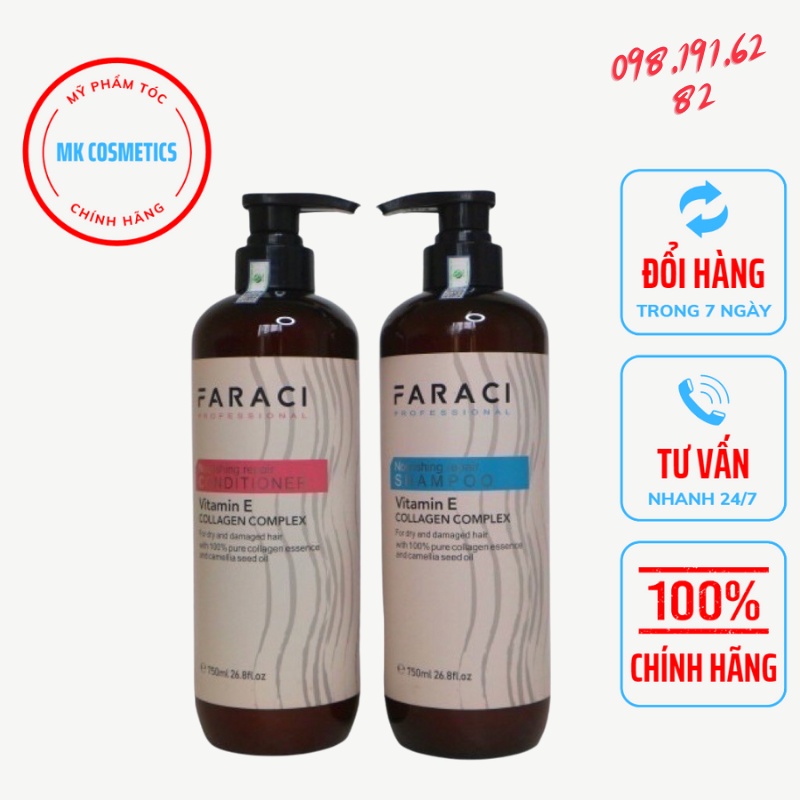Cặp dầu gội xả faraci vitamin E phục hồi , chống rụng , kích thíc mọc tóc , siêu mềm mượt . Dầu gội chính hãng 750ml