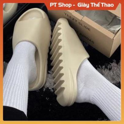Dép bánh mỳ EZI unisex quai ngang màu trơn sang xịn , Dép YiZy Slide đi học đi chơi nhẹ êm trông trơn trượt Hot PT Shop