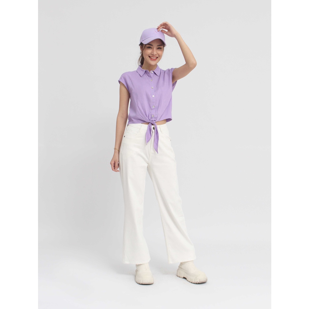 Áo sơ mi nữ VIỆTBROTHERS buộc vạt thân trước 231AHU02