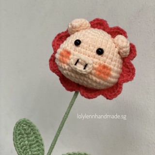 [Crochet-Ảnh thật] Hoa đầu heo viền hoa bằng len, đan móc thủ công