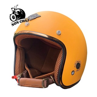 Mũ bảo hiểm 3/4 Napoli Sh Ruby Vàng Nghệ lót nâu - Free size Bảo hành 12 tháng
