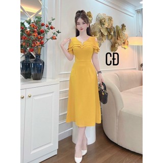 Đầm váy dự tiệc,đầm midi thiết kế, đầm cổ tim có đủ size