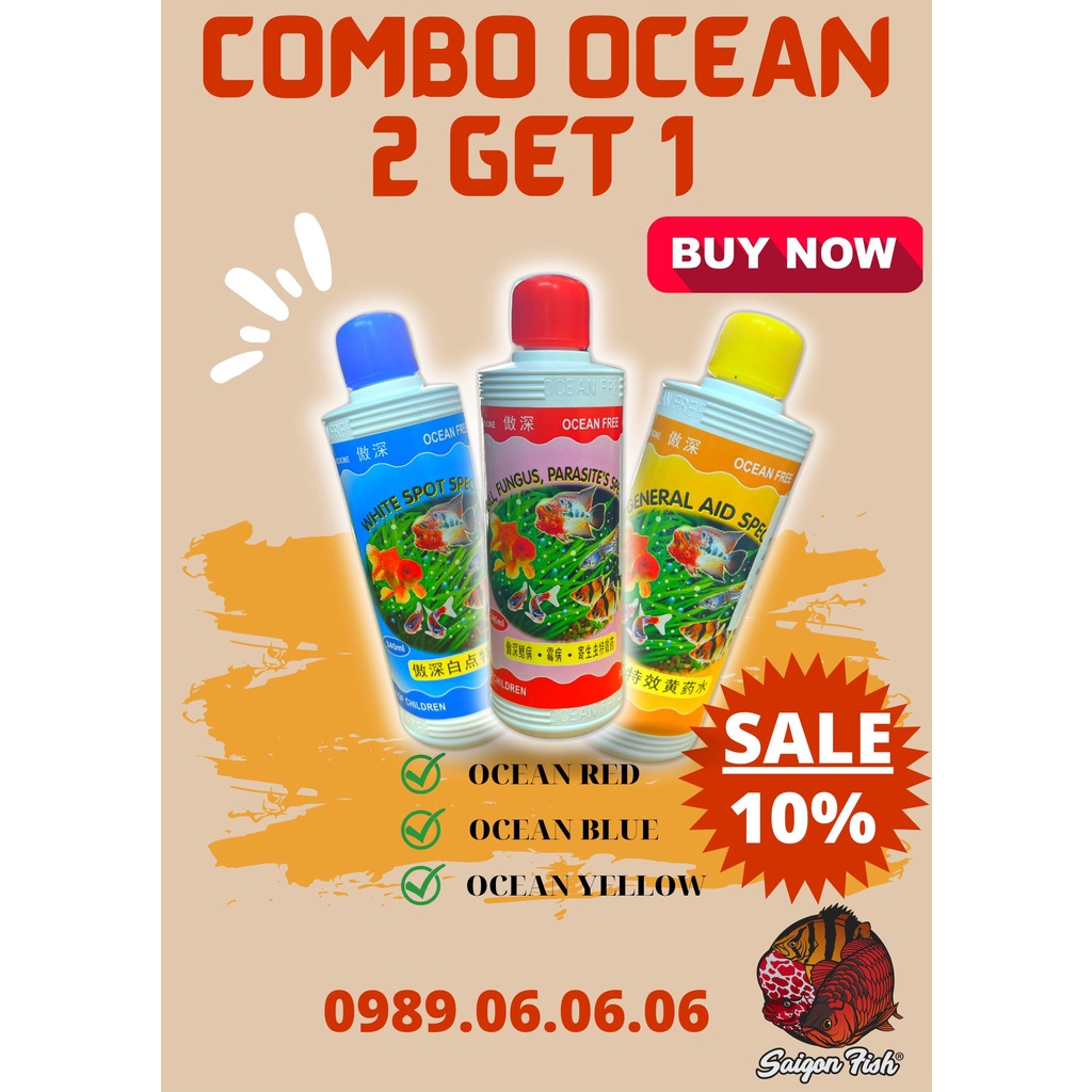 COMBO OCEAN FREE BUY 2 GET 1 VÔ CÙNG ƯU ĐÃI SỐC HOT DEAL !!! CỰC BẤT NGỜ CHỈ CÓ TẠI SAIGON FISH !!