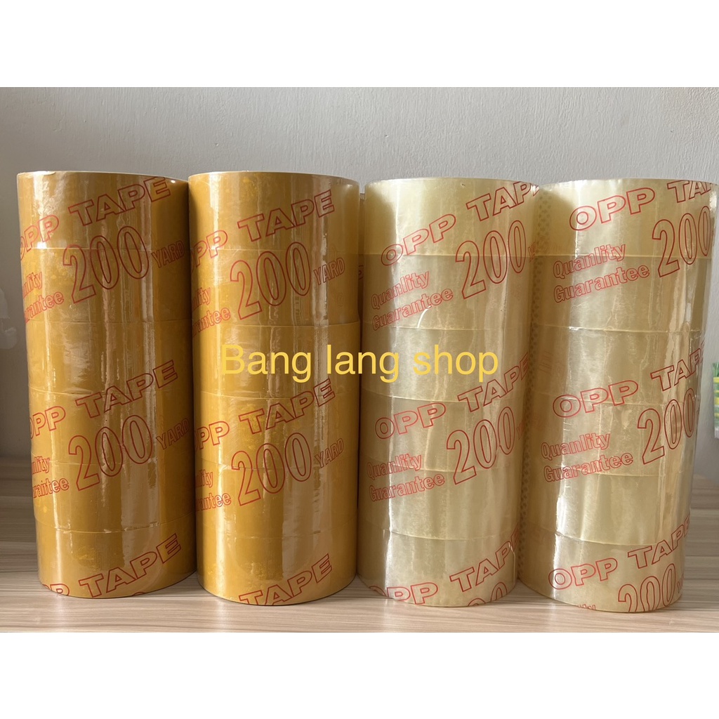 BĂNG KEO TRONG, ĐỤC 200 YARD, NẶNG 1,6KG, GỒM 6 CUỘN