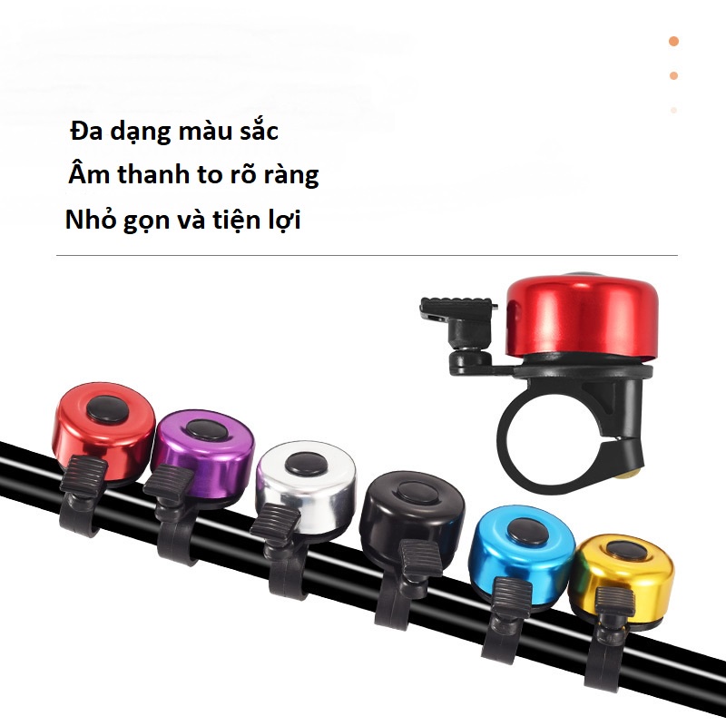 Còi Xe Đạp Chuông Xe Đạp Mini Nhiều Màu Sắc Kèn Xe Đạp Hợp Kim Nhôm Siêu Nhẹ
