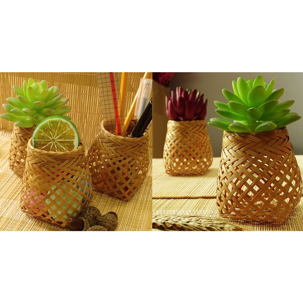 Giỏ tre mini l Giỏ đìa nhí - decor/trang trí, phụ kiện chụp hình.
