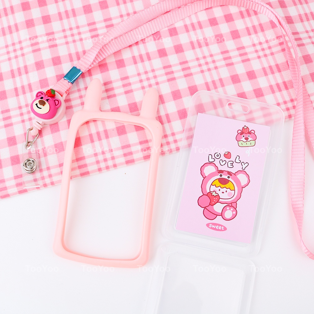 Dây đeo thẻ Gấu dâu Lotso  dễ thương cute TY0341