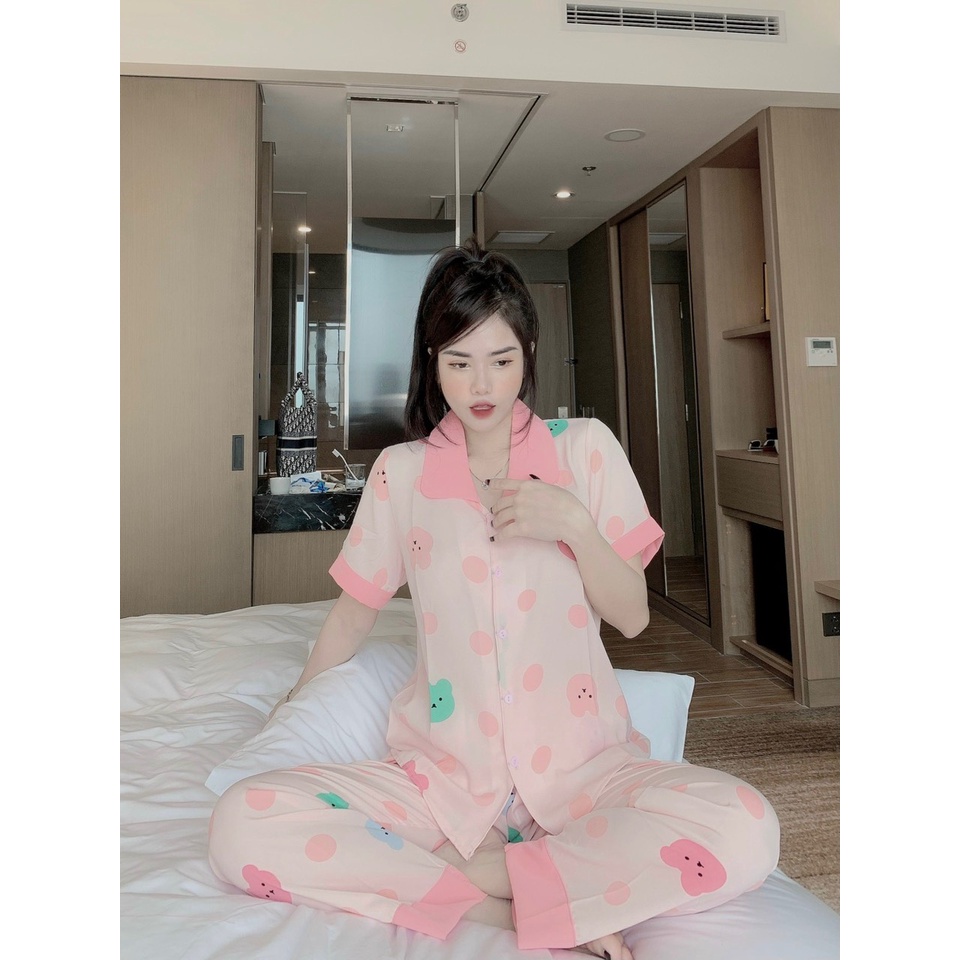 Bộ Đồ Mặc Nhà ️Đồ Ngủ Pijama Mango Cổ Sen