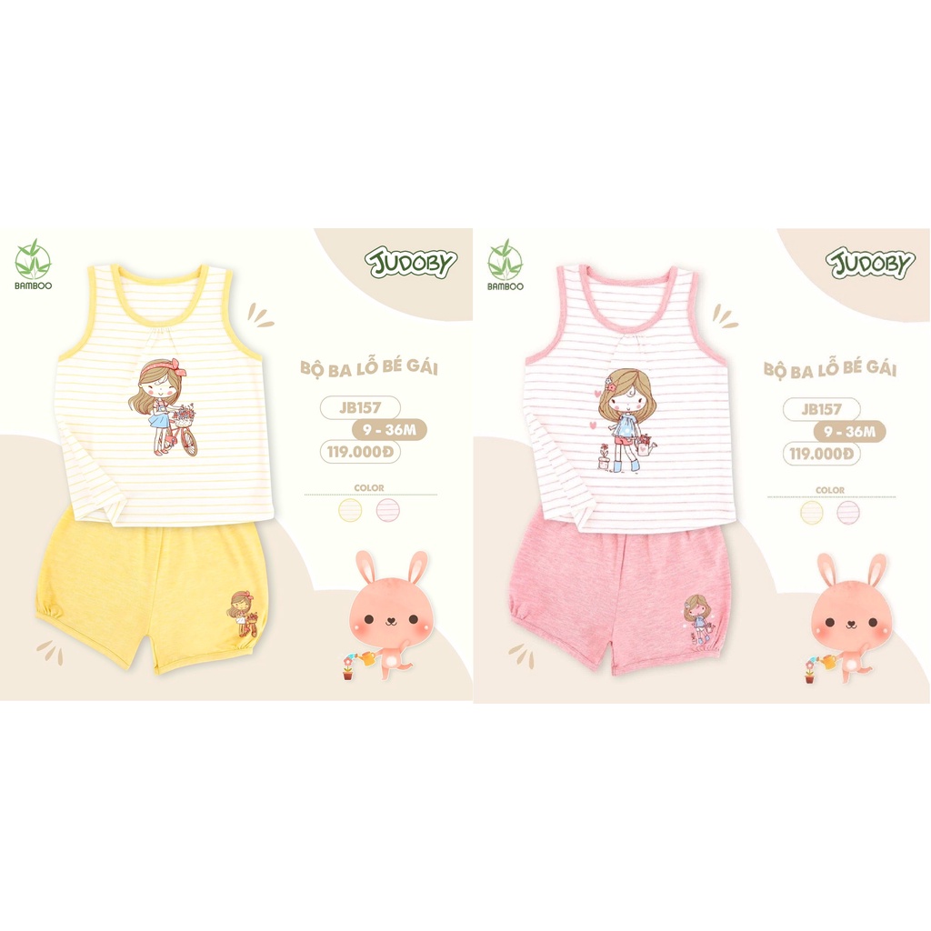 Dokma 2023 Bộ ba lỗ Judoby mùa hè cho bé gái đáng yêu cotton mềm mỏng mát