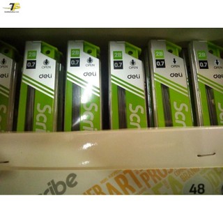 Ruột chì kim- Ngòi chì bấm 2B - DELI 7004 ngòi 0.7mm - DELI 7005 ngòi 0.5mm