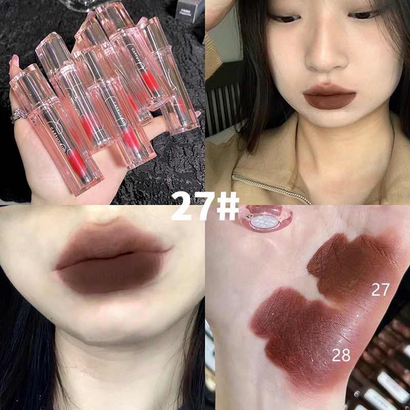 Son môi ❤️𝑭𝒓𝒆𝒆𝒔𝒉𝒊𝒑❤️ Son kem bóng CAPPUVINI Chất Son Siêu Nhẹ Mềm Mượt Như Nhung