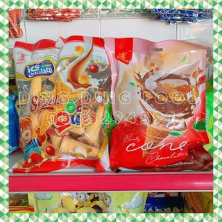 Date 10/2024 - Kẹo Ốc Quế Socola 300g (Khoảng 15 Cái) Đức Hạnh, Bánh Quy Bi Chocolate, Ăn Vặt Siêu Ngon, DING DING FOOD