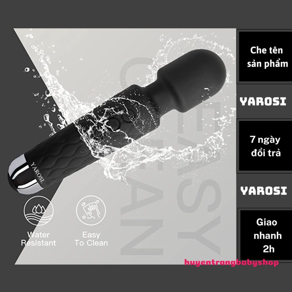 Dụng cụ Massage cầm tay vai gáy 8 chế độ 20 tần số rung- kèm sạc USB