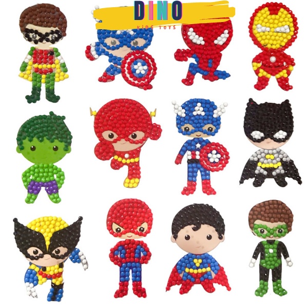 Tranh Đính Đá Cho Bé Trai - Siêu Nhân Rô Bốt Xe