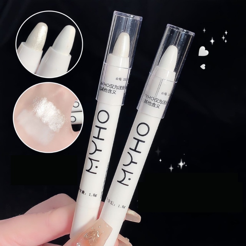 Phấn Mắt Kiêm Chì Kẻ Mắt  M.Y.H.O Nét Mảnh, Chì Highlight kẻ Mắt Trắng Có  Đầu Tròn Trang Điểm Tiện Lợi
