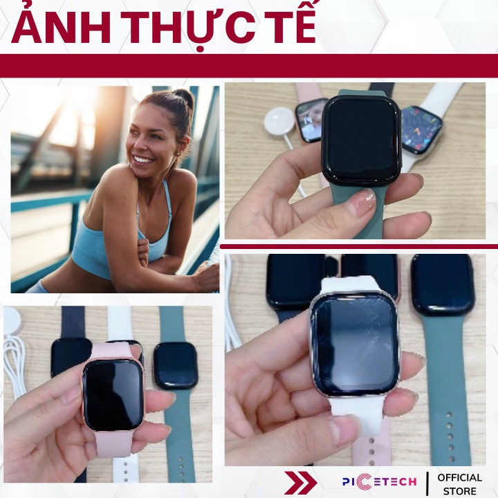 Đồng Hồ SR8 - Smartwatch Thông Minh Chống Nước Kết Nối Bluetooth Nghe Gọi , Nhận Thông Báo - Chính Hãng PICETECH