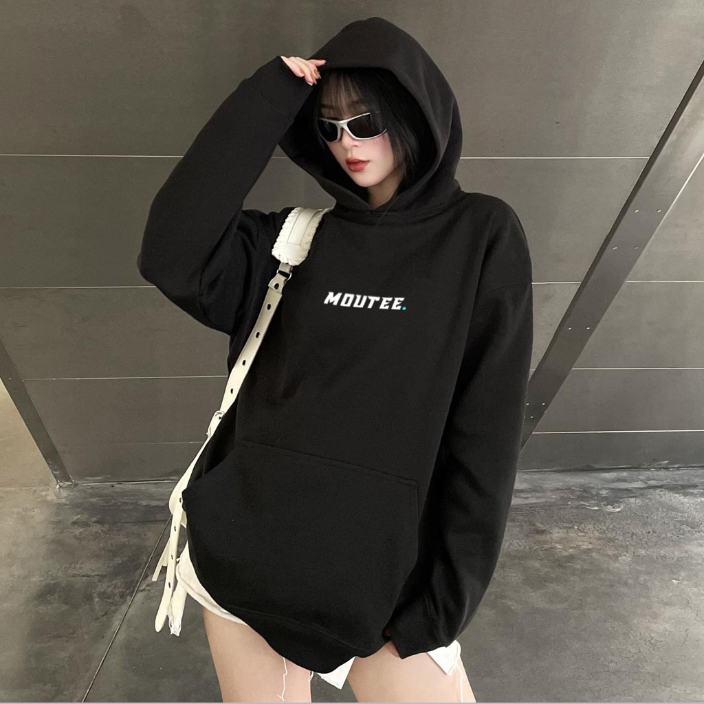Áo hoodie MOUTEE unisex nỉ ngoại local brand - Áo khoác nỉ unisex ulzang 5 màu có form rộng XL - MOUTEE.SG