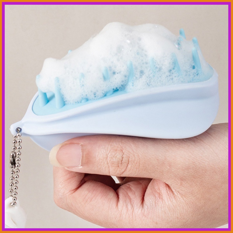 Lược Silicone Mát Xa Da Đầu Khô Và Ướt Thoải Mái Phong Cách Nhật Bản