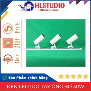 Bộ 3 đèn Led rọi ray ông bơ 30W trang trí shop Tặng kèm thanh ray 1m HL Lighting