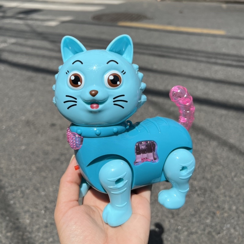 Đồ chơi Robot thú cưng con mèo pin biết đi biết nhảy, biết kêu, vẫy đuôi cho bé tặng PIN AA