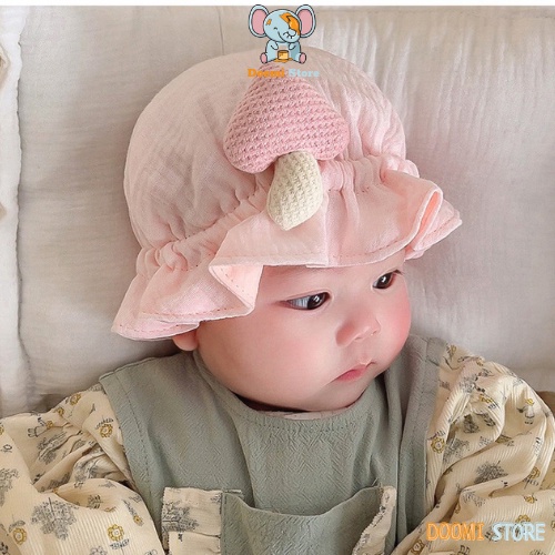 Mũ Xô Hình Nấm Viền Cực Xinh Mềm Mại Thoáng Mát Cho Bé Doomi Store - SP520
